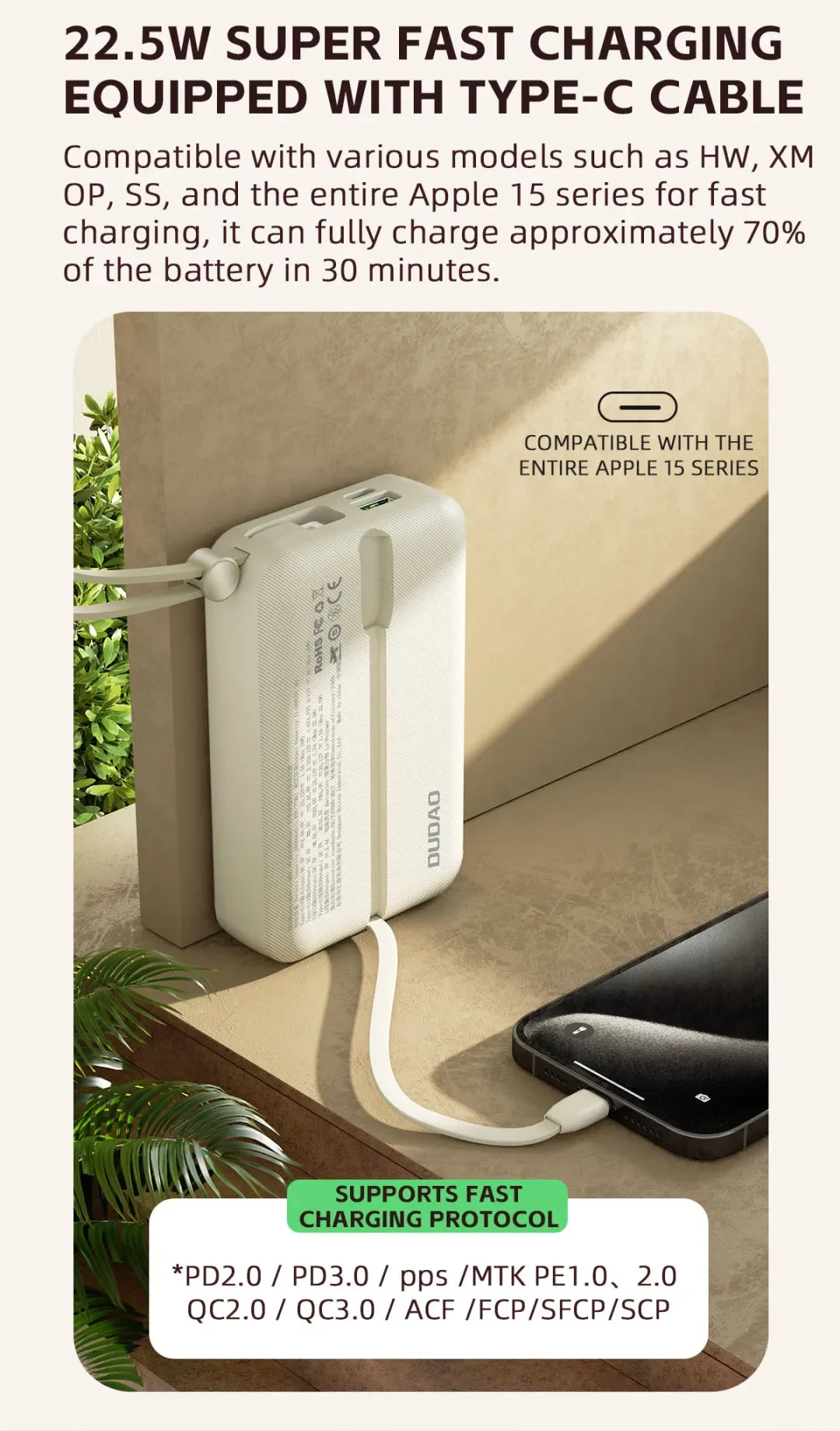 DUDAO K14+ 20000mAh Fast Charge Power Banks - My Brand Store