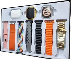 H-20 Ultra Smart Watch 10 IN 1 with Earbuds 7 Straps With 1 Watch Case